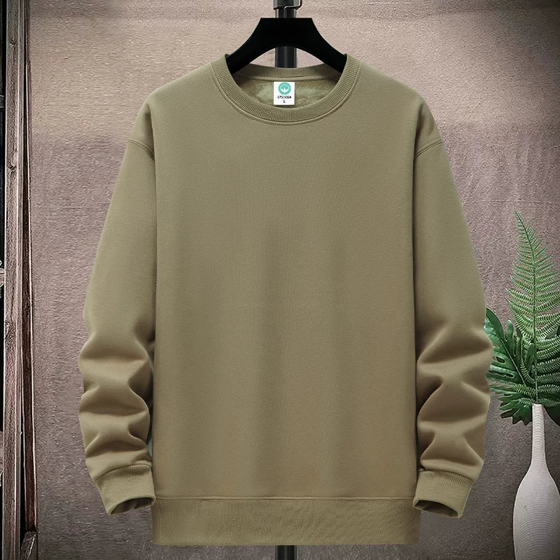 Yeniyetmələr və tələbələr üçün payız/qış təmiz pambıqdan hazırlanmış yun yaxalıqlı sviter, boş oturan gündəlik kazak alt qatı, qalın və isti top