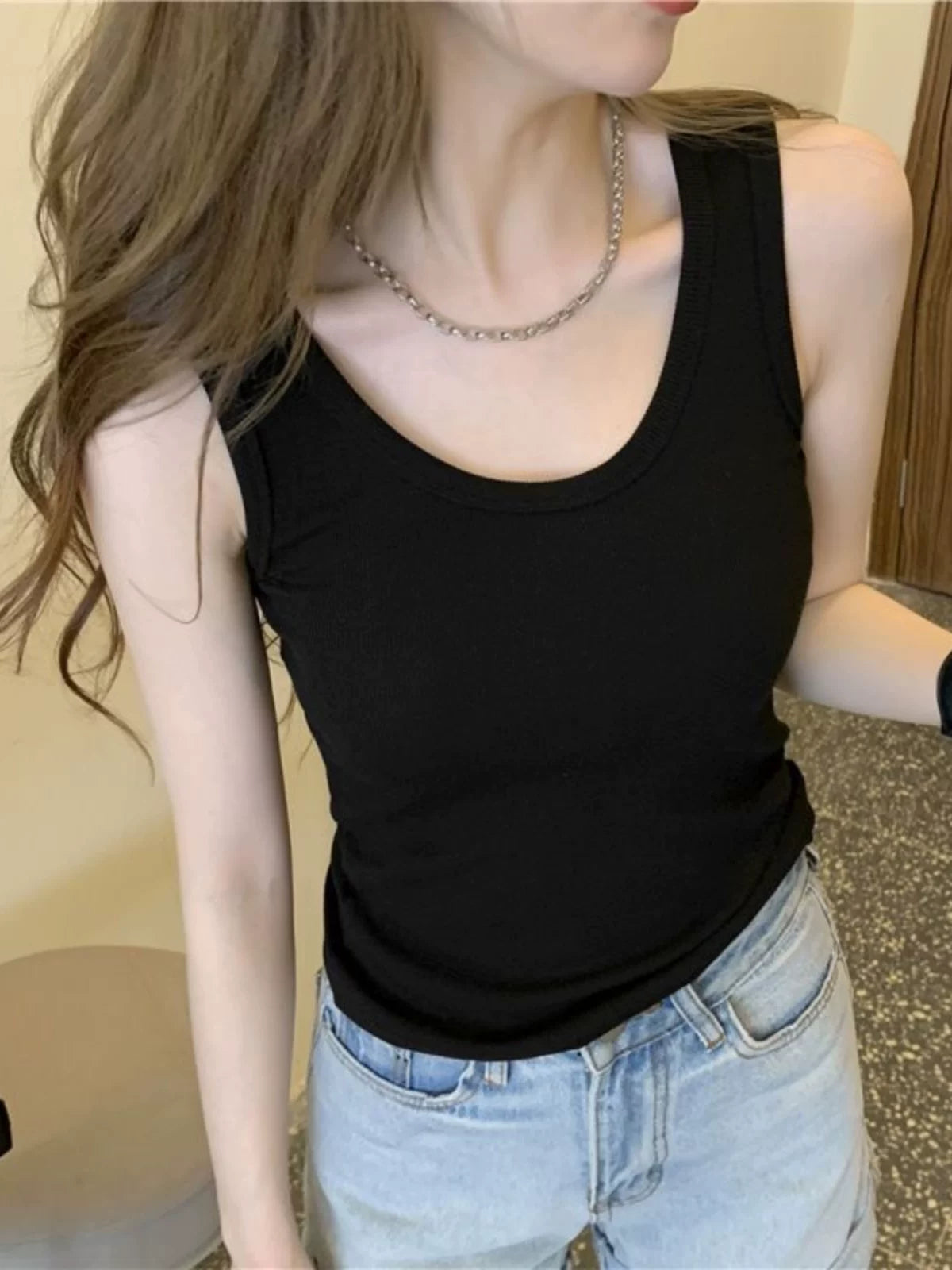 Seksual qızlar üçün moda kamzol, yeni Koreya versiyası, arıqlayan, döşləri örtən, gözəl bel, qadınlar üçün alt qolsuz top