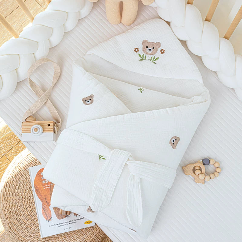 Körpə bələyindən örtük, təmiz pambıq, yaz, payız və qış üçün qatılaşdırılmış, yeni doğulmuş körpələr üçün, hamiləlik və doğuş üçün bələyindən örtük, çölə çıxmaq üçün yeni doğulmuş körpə bələyindən örtük.