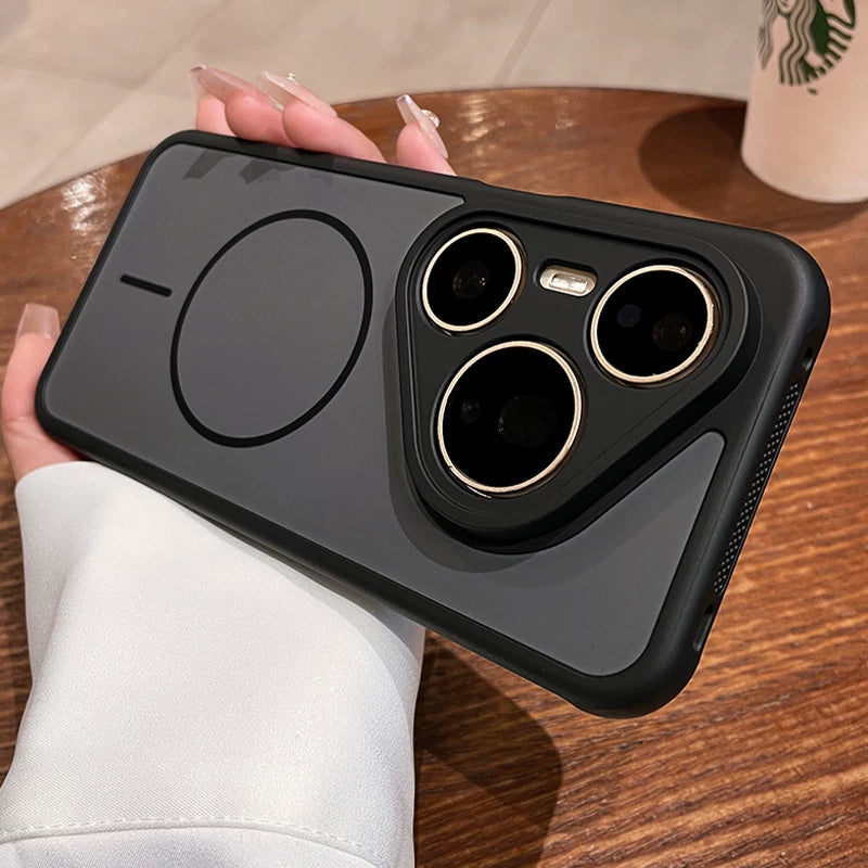 Huawei pura70pro mobil telefon qutusu üçün uyğundur pura70 yeni pura80 qabaqcıl maqnit qoruyucu çanta pro+lens hər şey daxil por silikon p70 yüksək görünüşlü üst olmayan film hava yastığı kişi və qadın çantası