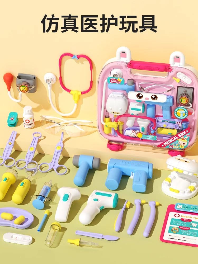 Balaca Həkim Oyuncaq Çamadan Dəsti, Rol Oyunu, Stetoskop Oyuncağı, Təhsil, 3-6 Yaşlı Oğlan və Qızlar üçün Ad Günü Hədiyyəsi
