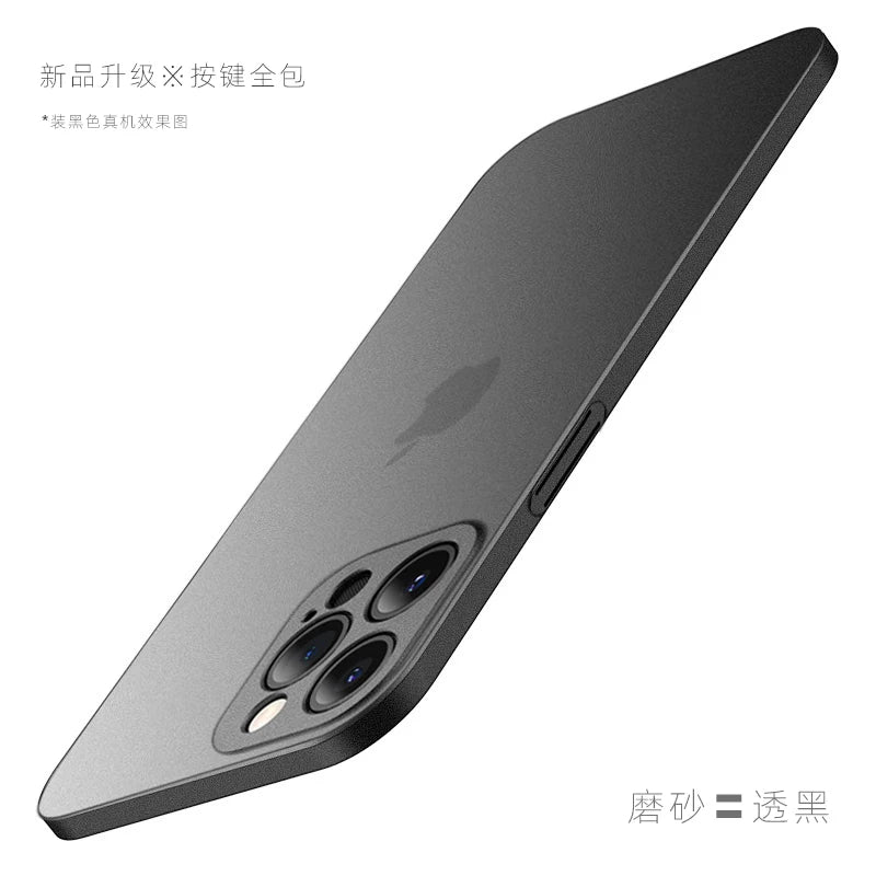 Apple 17 üçün uyğundur ultra nazik mobil telefon qutusu iPhone17promax hər şey daxil şəffaf buzlu 16pro cib telefonu qutusu yeni 14p düşməyə qarşı 15pm silikon kişi yüksək səviyyəli hiss 13 çılpaq metal yumşaq hiss niş