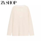 2025 Qış Yeni Gəliş Qadın Gündəlik Qarışıq Boş Sviter Uzun Qollu V-Yaxalı Krujeva ilə Bükülmüş Trikotaj Geyim 5755125