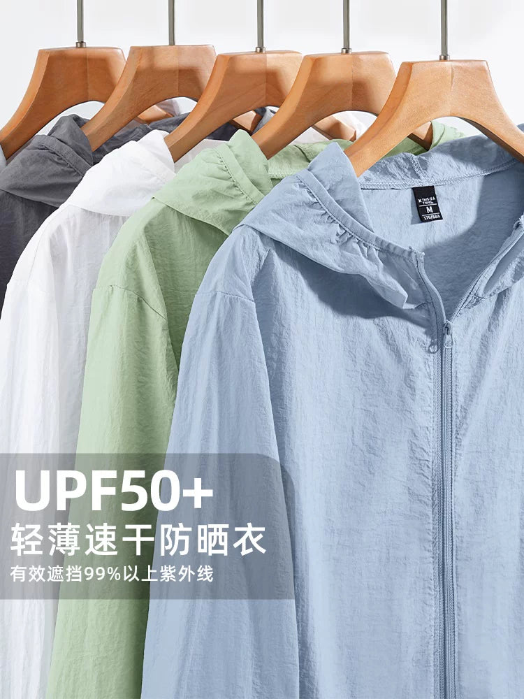 Jeanswest Buz İpək Günəşdən Qoruyucu Gödəkçə Kişi Yayı 2026 Yeni Ağ Anti-UV Gödəkçə Kişi Açıq Hava Top X