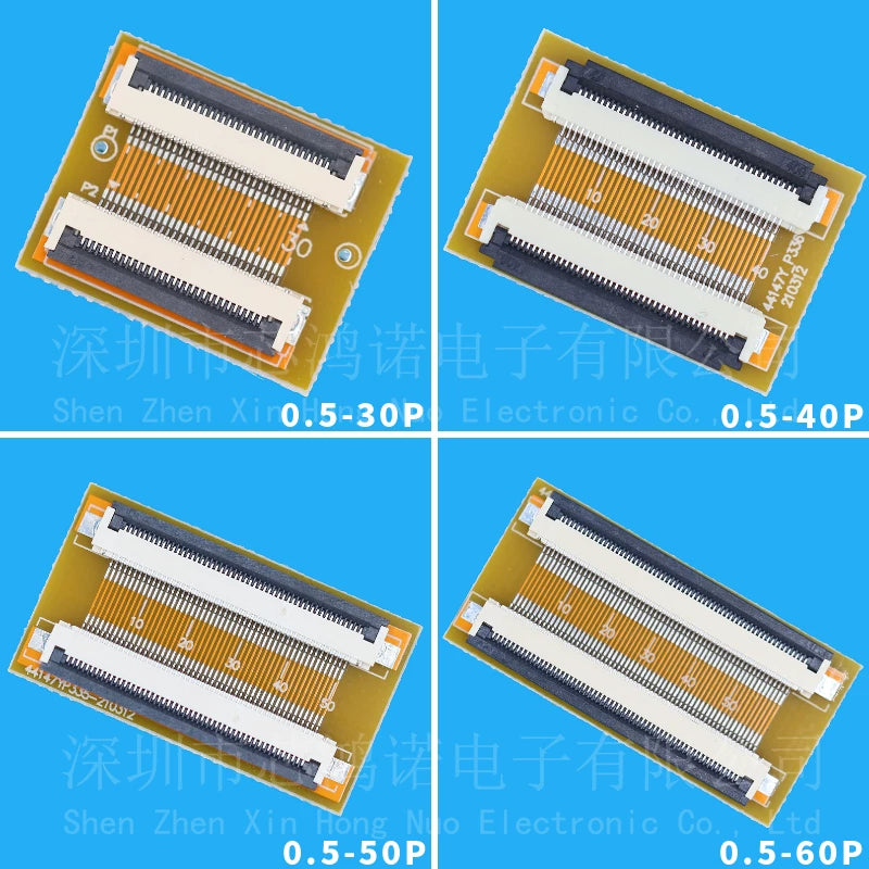 FPC/FFC çevik kabel adapter lövhəsi uzatma lövhəsi oturacağı 0,5/1,0 mm-6/20/24/30/40/50P/60P