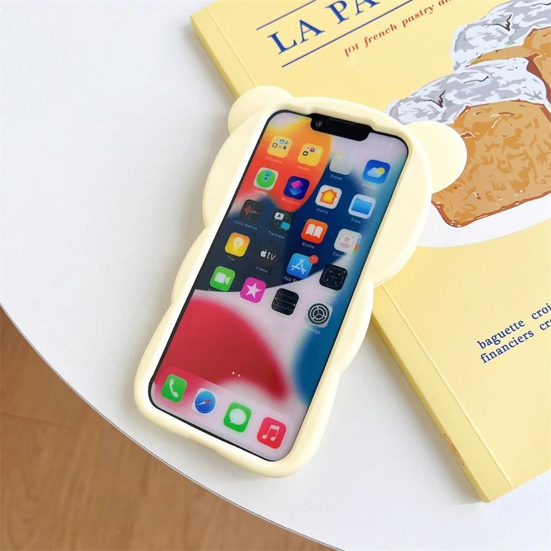 iPhone 16 promax üçün şirin cizgi filmi Rilakkuma ayı telefon qabı