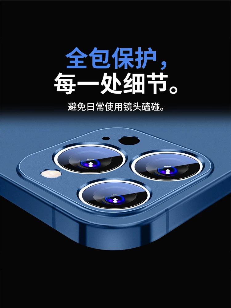 Apple 13 mobil telefon qutusu, yeni iphone13promax ultra nazik şəffaf şaxtalı 16pro lens hər şey daxil olmaqla düşməyə qarşı 15 internet məşhur kişi və qadın yüksək səviyyəli 14/12 yumşaq silikon mini qoruyucu qutu 11 üçün uyğundur