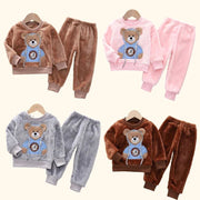 Payız Qış Uşaq Geyimi Uşaq Pijama Dəsti Qalın Flann