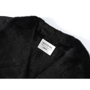 Cholisa Hepburn üslubunda qırxılmış palto, qış üçün yun astarlı, zərif orta uzunluqlu qadınlar üçün zamşa palto, çox gözəl.