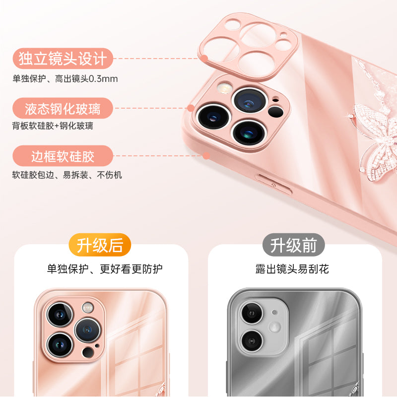 iphone15promax mobil telefon qutusu üçün uyğundur yeni 17pro dəst 16 alma 15 hər şey daxil 14 lanyard ilə 13 qabıq 12 düşməyə qarşı 16pro yüksək səviyyəli maks qadın 17air modeli plus şüşə 11