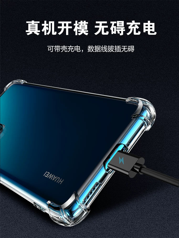 Zhengdao Huawei p40 cib telefonu qutusu üçün uyğundur, şəffaf hər şey daxil olmaqla düşməyə qarşı Huawei p40pro qoruyucu çanta silikon yeni Huawei p40pro kişilər və qadınlar üçün on qoruyucu örtük p40pro+ sadə p40 qutusu