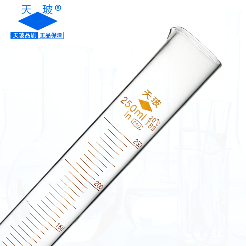 Tianbo şüşə ölçmə silindri miqyaslı ölçmə silindrli 50 100 250 500 1000ml A dərəcəli ölçmə silindr