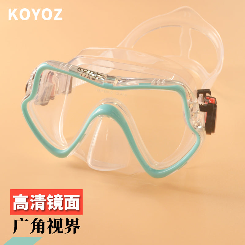 Dalğıc eynəkləri duman əleyhinə snorkeling ağciyər maskası örtüyü miyopiya dərin dalğıc burnunun qorunması inteqrasiya olunmuş böyük çərçivəli üzgüçülük eynəkləri avadanlığı