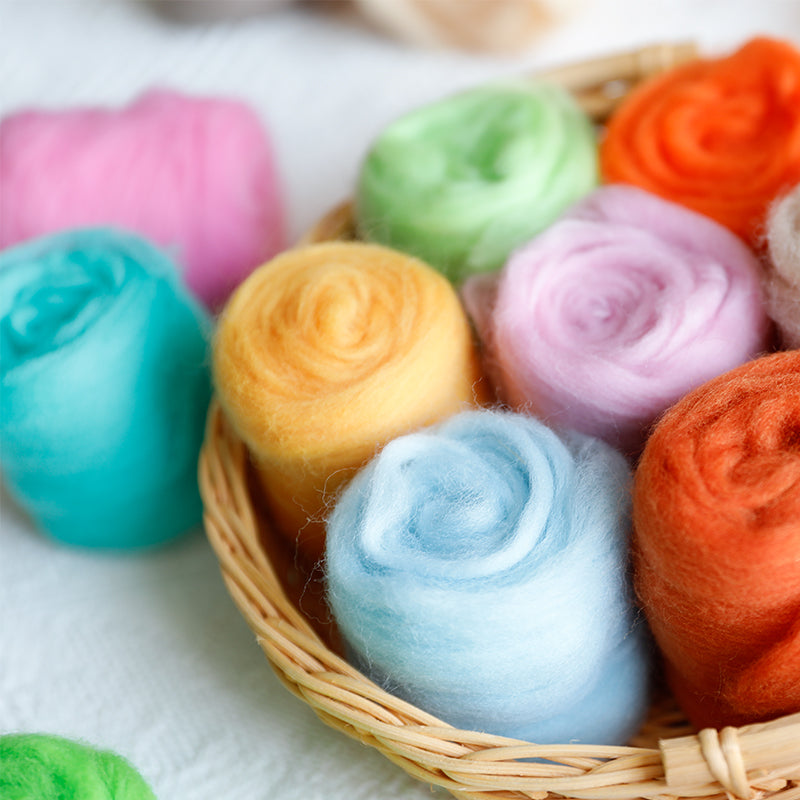 70S yüksək keyfiyyətli yun keçə möhür materialı əl istehsalı diy material paketi yaş keçə yun zolaq yun 10g paket