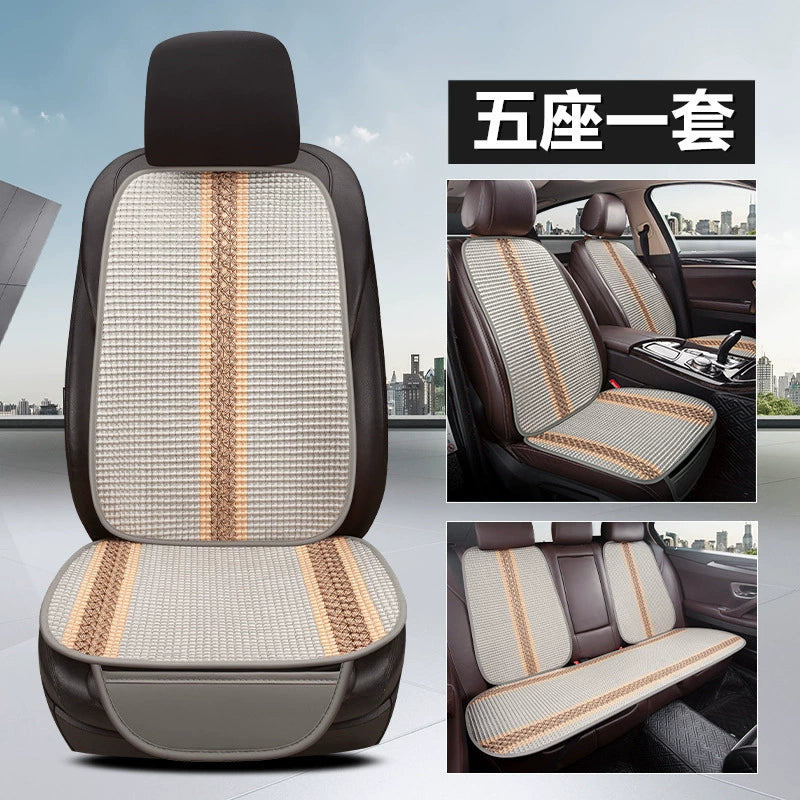 Avtomobil Oturacaq Yastığı Tək Parça Əsas Sürücü Oturacağı Tək Sürücü Otağı Tək Oturacaq Örtüsü Buz İpək Kətan Bütün İl Boyu Neytral Kreslo Yastığı