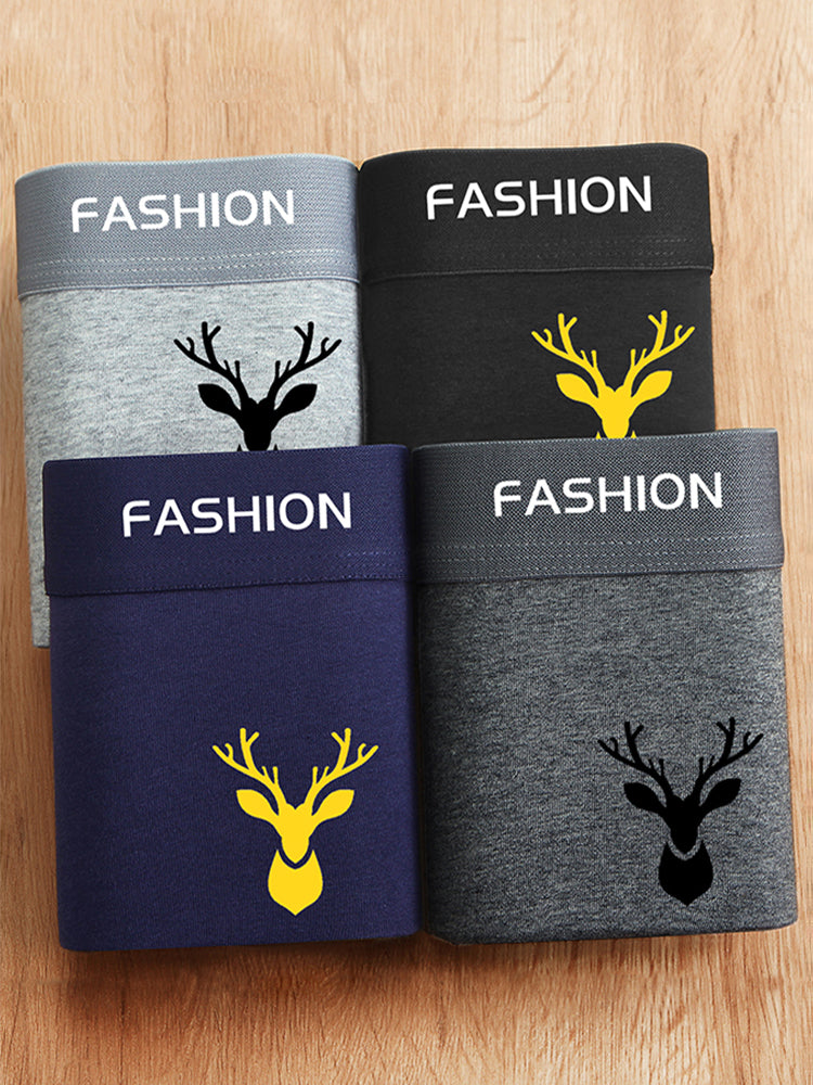 4 ədəd kişi boksçu şortları, modal təmiz pambıqdan hazırlanmış, antibakterial, nəfəs alan, dörd künclü, dəbli.