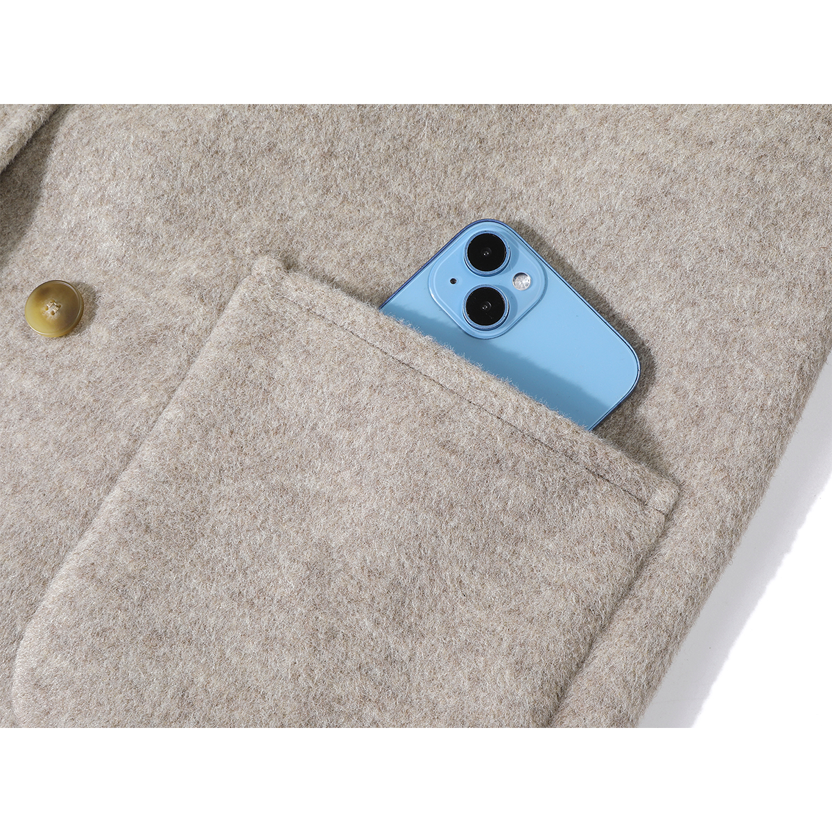 Cholisa Yulaf Əzələli İkiüzlü Qadın Yun Paltosu, 2025 Payız/Qış Koreya Üslubunda Tənbəl Orta Uzunluqlu Trench Palto Yun Palto