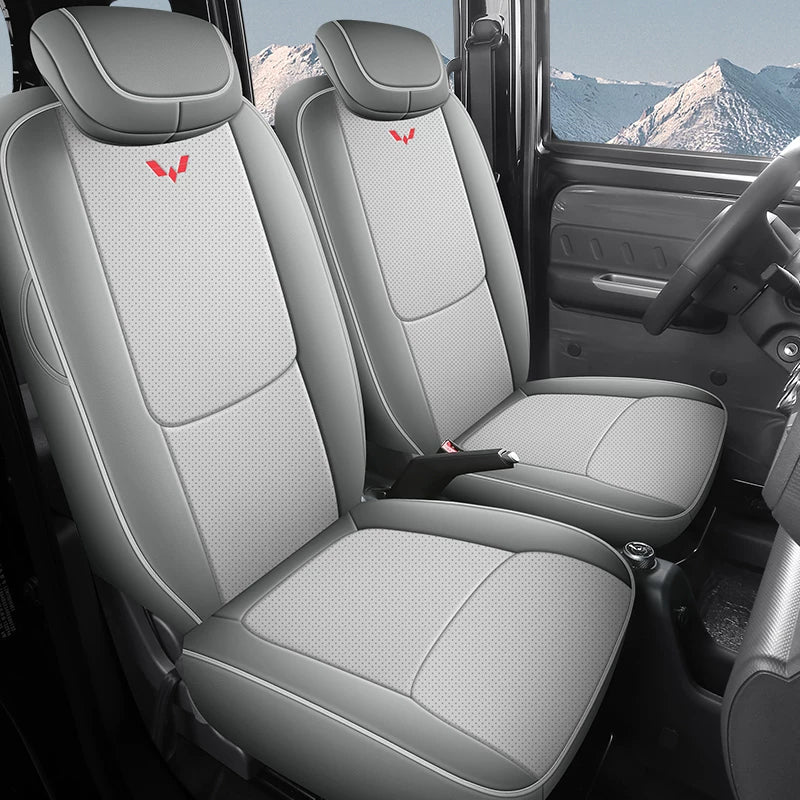 Wuling Sunshine EV Xüsusi Dəri Oturacaq Üzlükləri, Bütün Mövsümlər Üçün Aşınmaya Davamlı, Nəfəs Alan, Tam Örtüklü Sunshine New Energy Avtomobil Oturacaq Üzlükləri