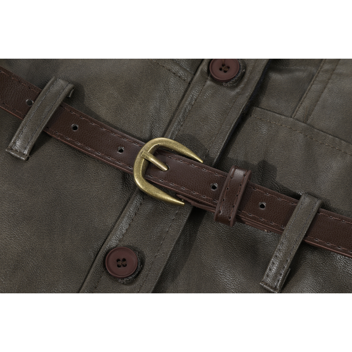 Chorlisa-nın erkən yaz və payız üçün yeni retro dəbli, qadınlar üçün laylı dəri jilet, arıqladıcı, geniş və yüksək səviyyəli tərzli top