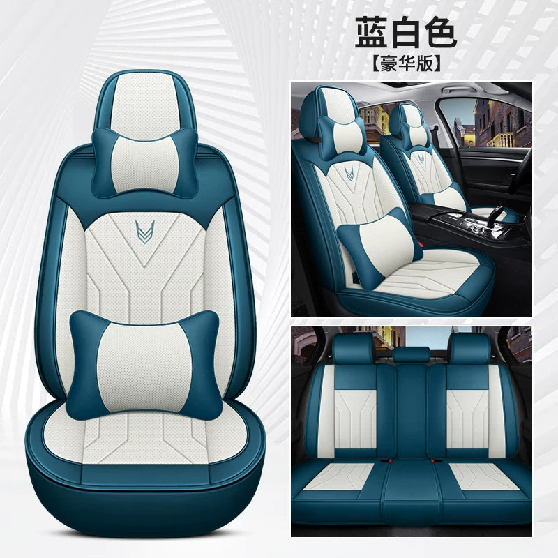 Specially designed for fall and winter, all-season car seat cushions, full-coverage, breathable Nappa leather seat covers.