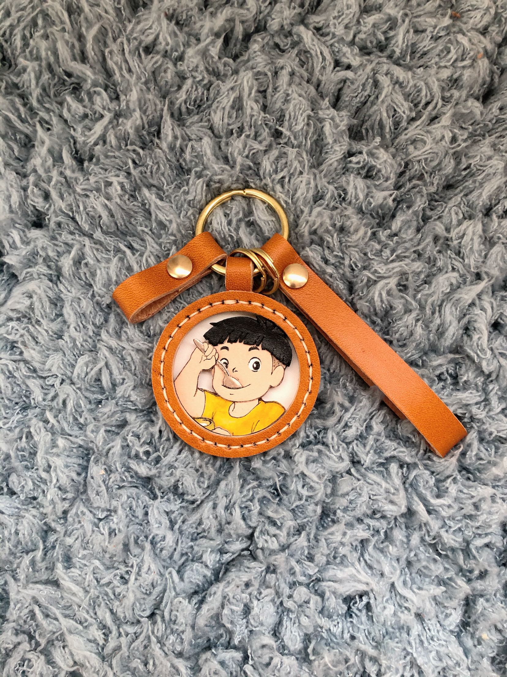 Ponyo Sosuke açar zənciri, əl işi, yaradıcı, fərdiləşdirilmiş avtomobil açarı kulonu, çanta şarfı, cütlüklər üçün ad günü hədiyyəsi.