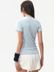 Ağır Atletika Fairy Yeni Tez Quruyan Yoqa Geyimi Qısaqol Qadın Açıq Havada Qaçış İdman Üstü Peşəkar Təlim Fitnes T-shirti