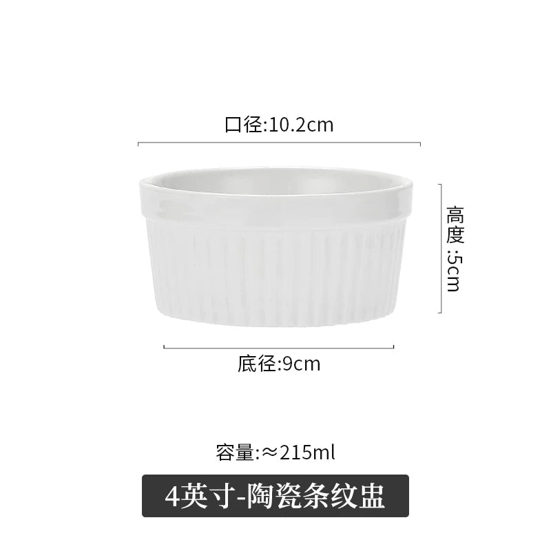 Sufle bişirmə qabı keramika desert çörəkçilik qəlibi biftek sousu stəkanı hörmə stəkan soba hava fritöz pudinq fincanı