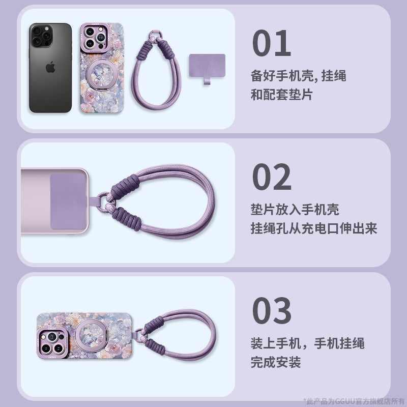 Magsafe maqnit emişi Apple 16promax mobil telefon qutusu üçün uyğundur iphone17pro dəsti 17 yağlı boya 17promax yeni stil 14 qadın 13 silikon 17e çiçək klasteri 15 mötərizə 12 xarici ip qorunması pro