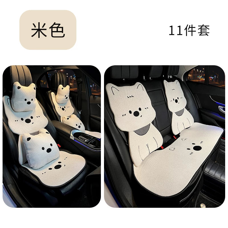 Avtomobil oturacaq üzlükləri, bütün mövsümlər üçün, premium kətan parçalar, sevimli, 25 üslub.