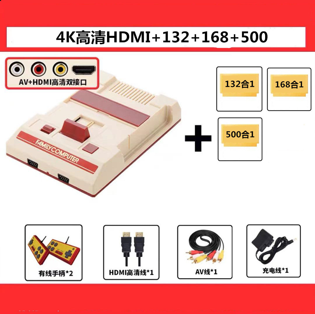 4K yüksək dəqiqlikli HDMI qırmızı və ağ maşın televizor oyun konsolu ev üçün qoşulma dəstəyi qoşa uşaq nostalji köhnə dəbli sarı kart