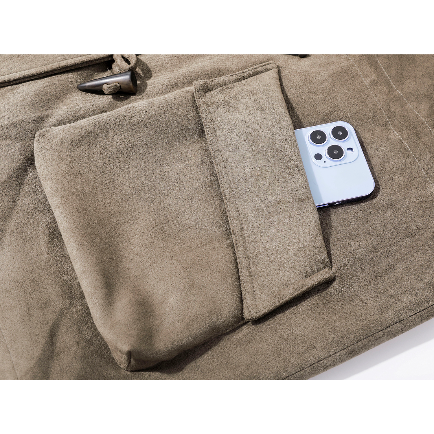 Chorlisa Design İsti, Boş Zamşa Gödəkçə Qadın Qış Orta Uzunluqlu Motosiklet Gödəkçəsi