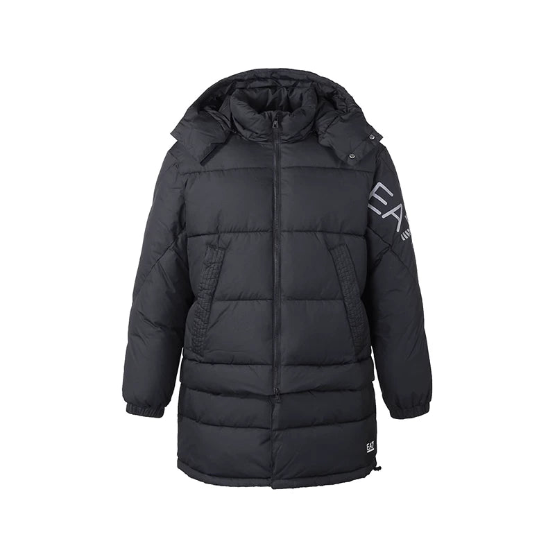 Armani EA7 Kişilər üçün Uzun/Qısa, Çıxarıla bilən Kənarlı Pambıq Gödəkçə 6LPK03 PNADZ