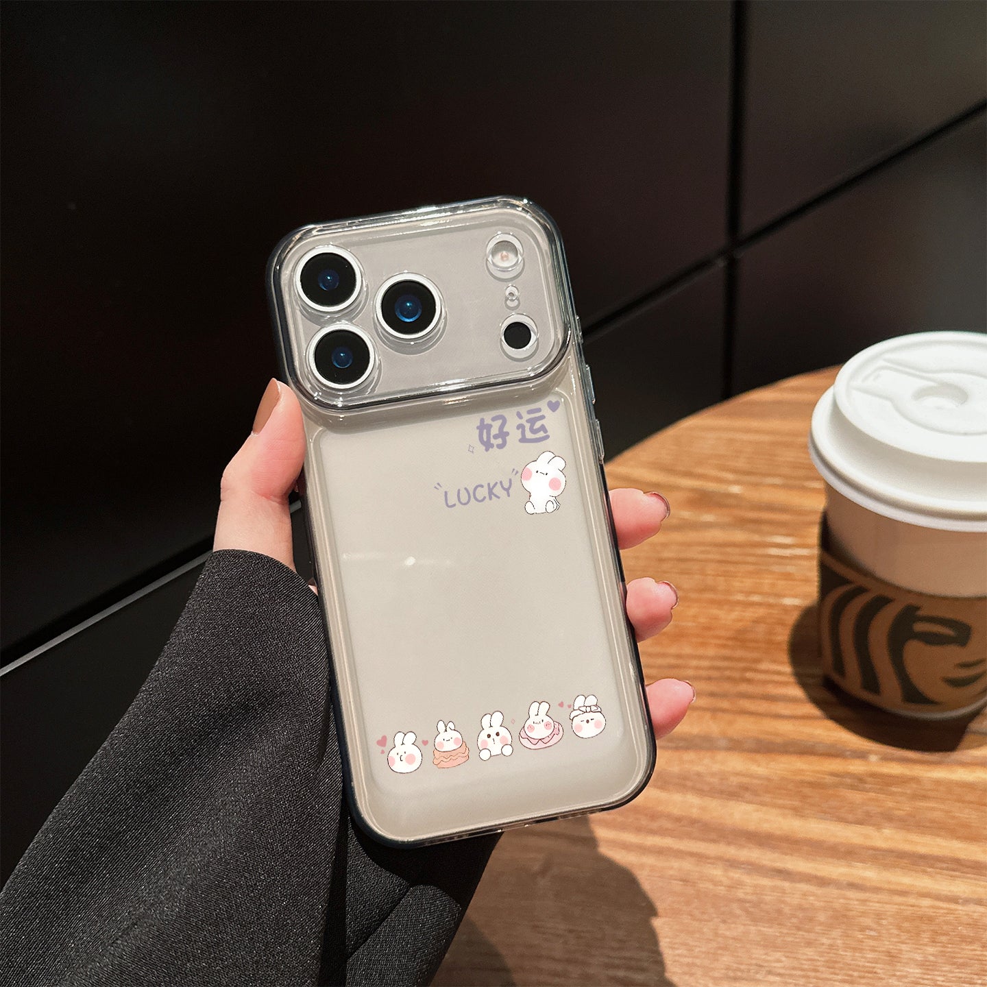 Apple 17promax mobil telefon qutusu üçün uyğundur iphone17pro uğurlar şirin dovşan 16promax şəffaf 15 şəxsiyyət 14 yeni stil qızlar 13 sadə hava ultra nazik 12 hər şey daxil anti-düşmə yumşaq qabıq