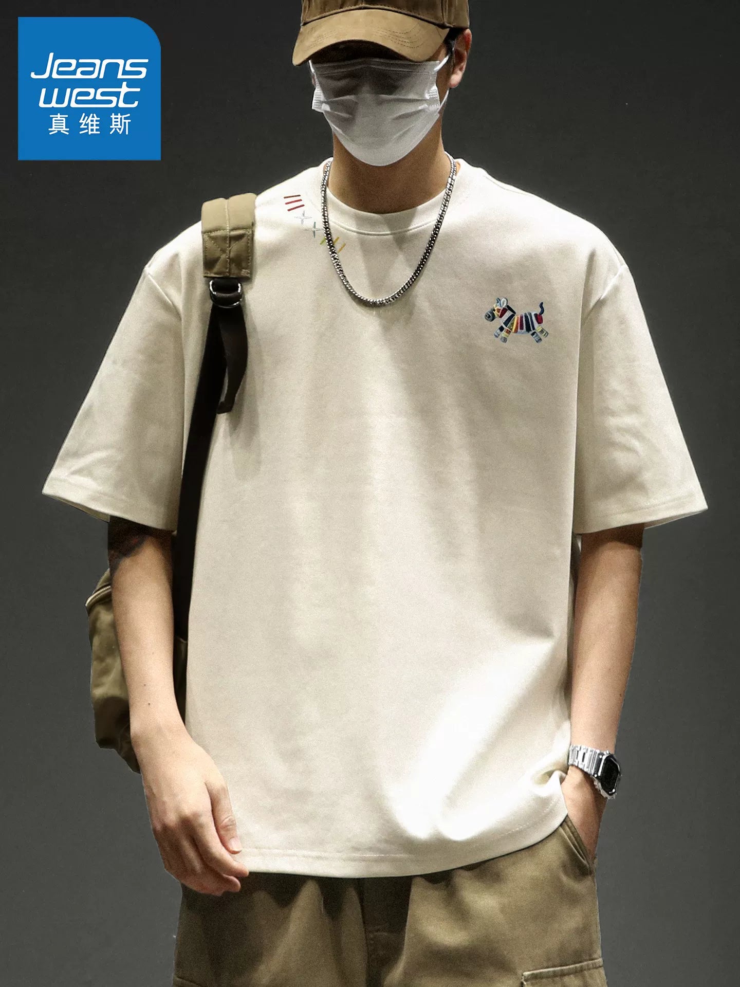 Cinslər At İlinin Qərbi Boş Pambıq Qısaqol Oğlanlar üçün T-shirt 2026 Yay Yeni Yaraşıqlı Dəyirmi Yakalı T-shirt Kişilər üçün Top