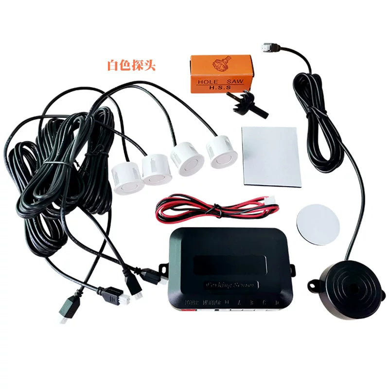 Kaiqisheng 12V Universal Avtomobil Park Sensoru Geriyə Sürmə Radarı 4 Zondlu Buzzer Sensoru