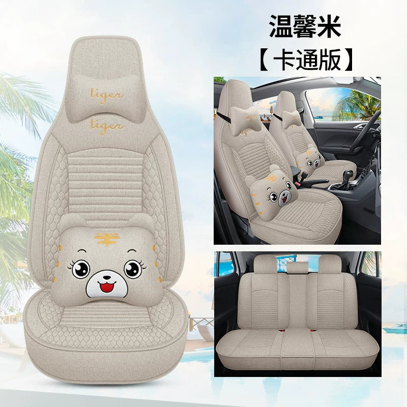 2025 BYD Song PLUS Smart Driving Edition EV Lüks Model Oturacaq Üzlükləri, Kətan Oturacaq Üzlükləri, Bütün Mövsümlər üçün Avtomobil Oturacaq Yastıqları