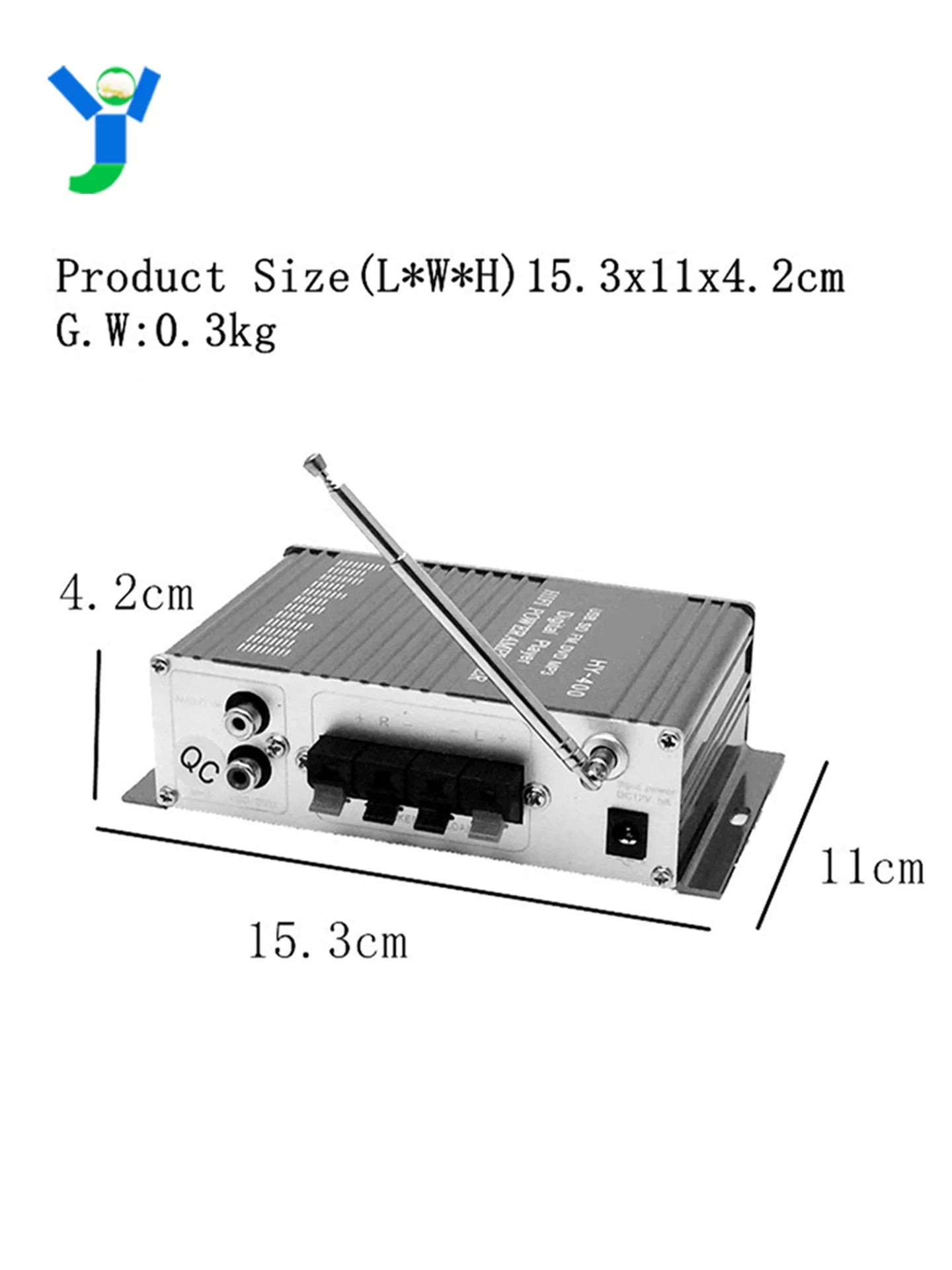 5.0 Bluetooth ev stereo tiz və bas kiçik güc gücləndiricisi 12V itkisiz oxutma radiosu U disk SD gücləndirici