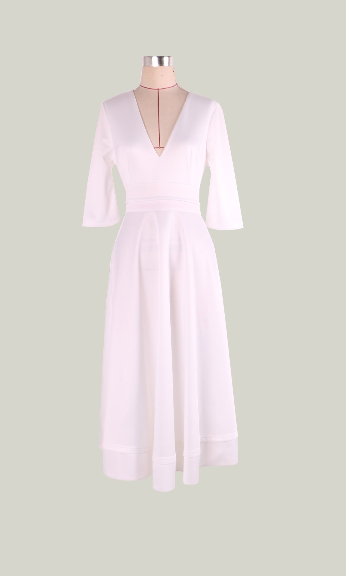 Avro Qadınlar üçün V-yaxalı Don Ağ Axşam Donu Seksual Ortaqol Don