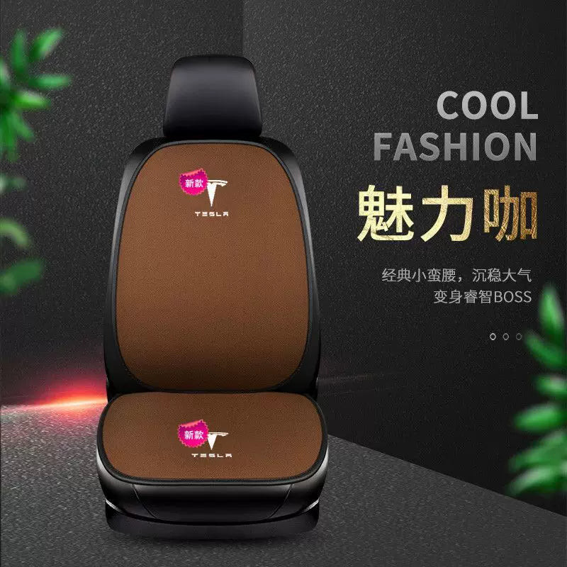 Tesla oturacaqları, bütün mövsümlər üçün nəfəs alan oturacaq örtükləri, Y formalı avtomobil salon aksesuarları, yay xüsusi təklifləri üçün uyğundur.