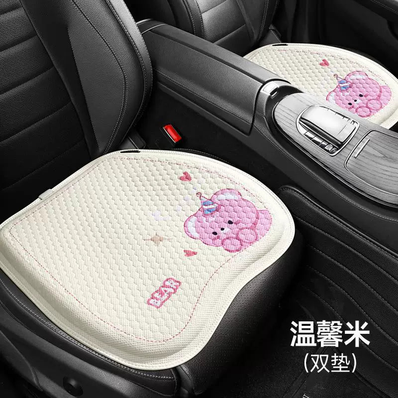 Yeni avtomobil oturacağı yastığı, bütün mövsüm universal, premium gel pətək yastığı, cizgi filmi qış avtomobil döşəyi, oturacaq örtüyü, oturacaq yastığı