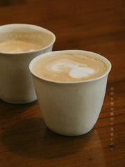 Wanwuzhi [Yapışqan düyü çini-donuz ağızlı fincan] 210ML tək latte art latte qəhvə fincanı, açıq, təmizlənməsi asan