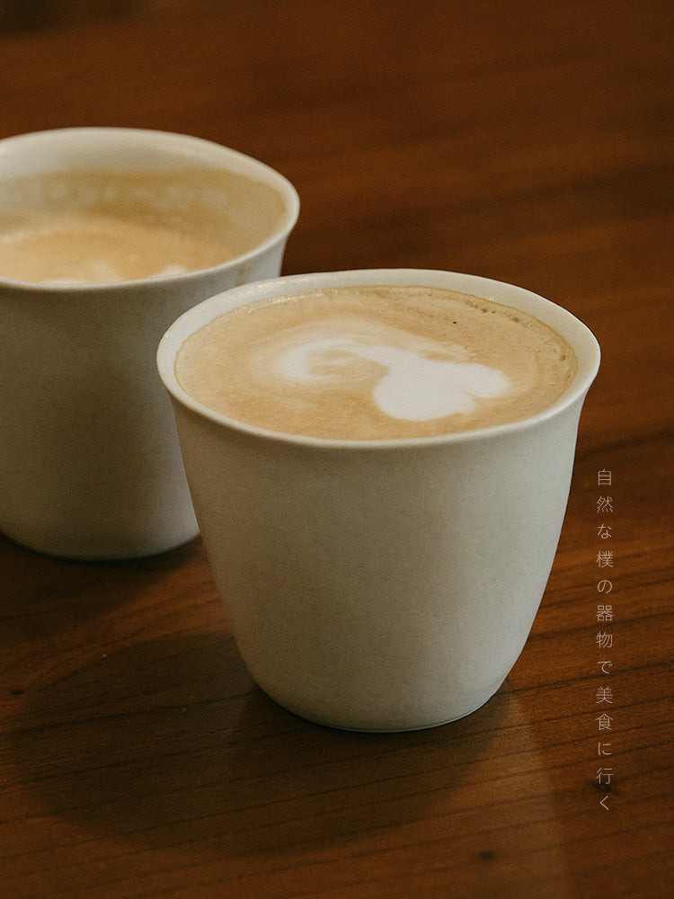 Wanwuzhi [Yapışqan düyü çini-donuz ağızlı fincan] 210ML tək latte art latte qəhvə fincanı, açıq, təmizlənməsi asan