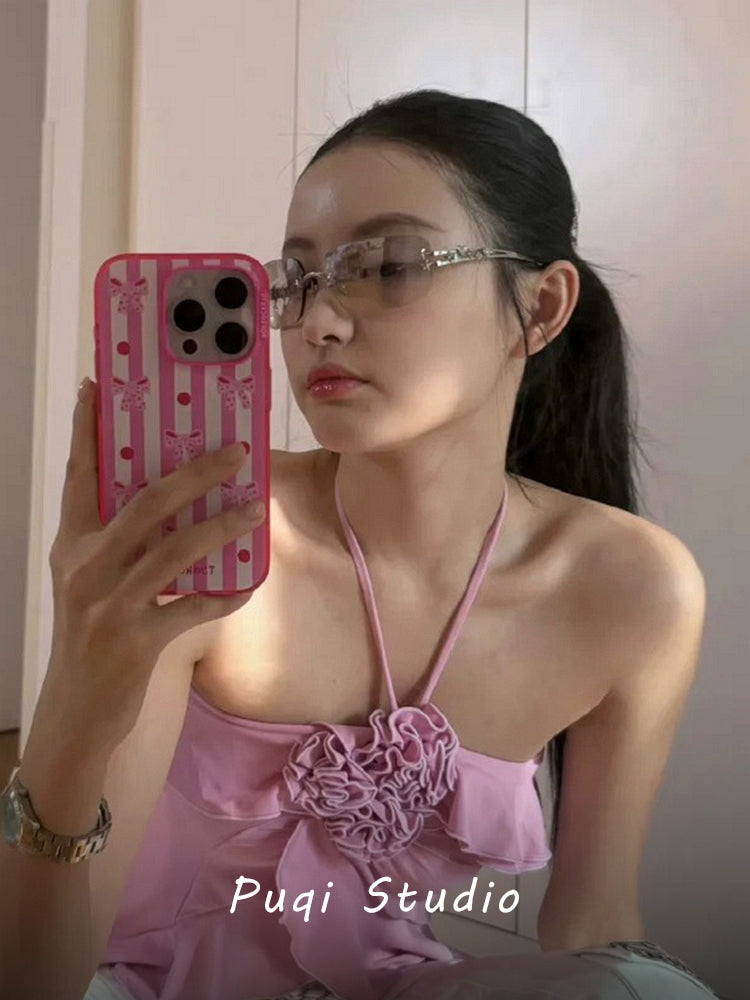 jennie'nin eyni üslublu çərçivəsiz y2k millennium hottie stilinin Koreya versiyası qadın moda dəbli yüksək səviyyəli günəş eynəyi yay