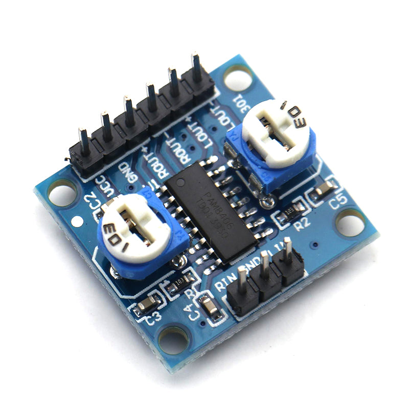 PAM8406 rəqəmsal güc gücləndiricisi lövhəsi güc gücləndiricisi modulu diy 5Wx2 səssiz stereo səssiz, həcm potensiometri