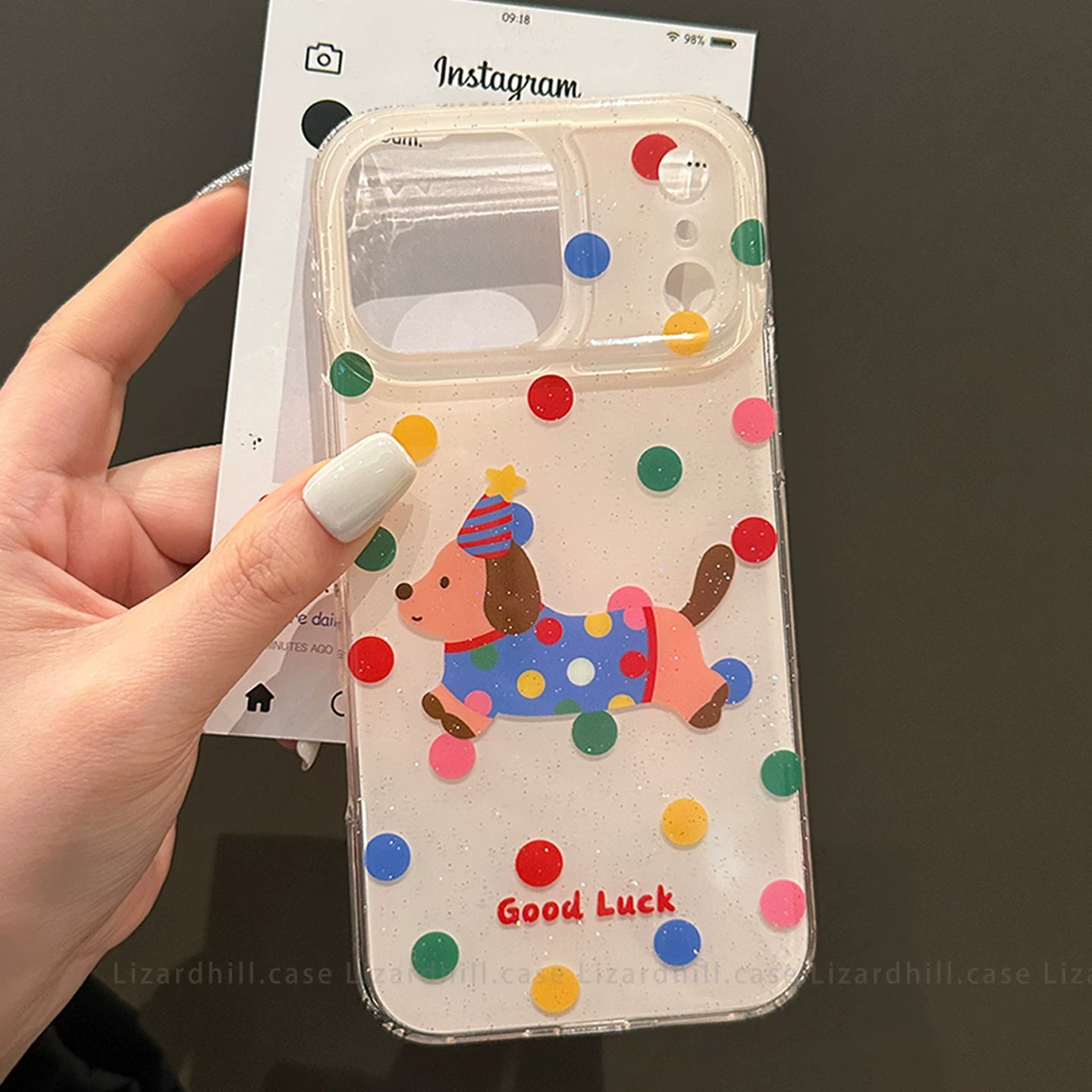 lizardhill sevimli dachshund Apple 17promax mobil telefon qutusu üçün uyğundur yeni iphone16pro kişilər və qadınlar 15pro çarpaz kəmər lanyard 14pro hər şey daxil anti-düşmə 13 niş