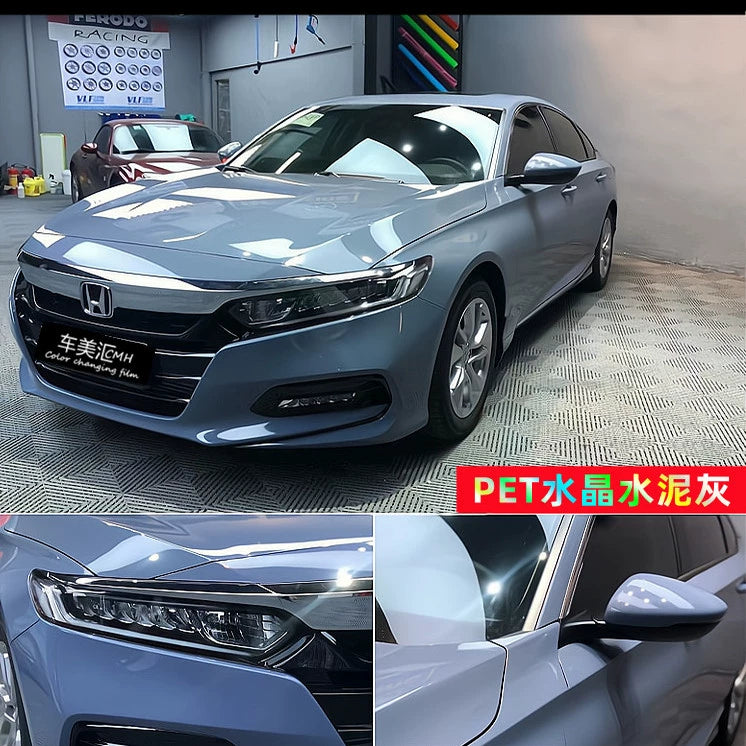 Pethuayue Pudra Rəng Dəyişən Film Tam Avtomobil Qapağı Fantaziya Vulkanik Kül Avtomobil Filmi Rəng Dəyişən Parlaq Qara Tpu Görünməz Avtomobil Filmi