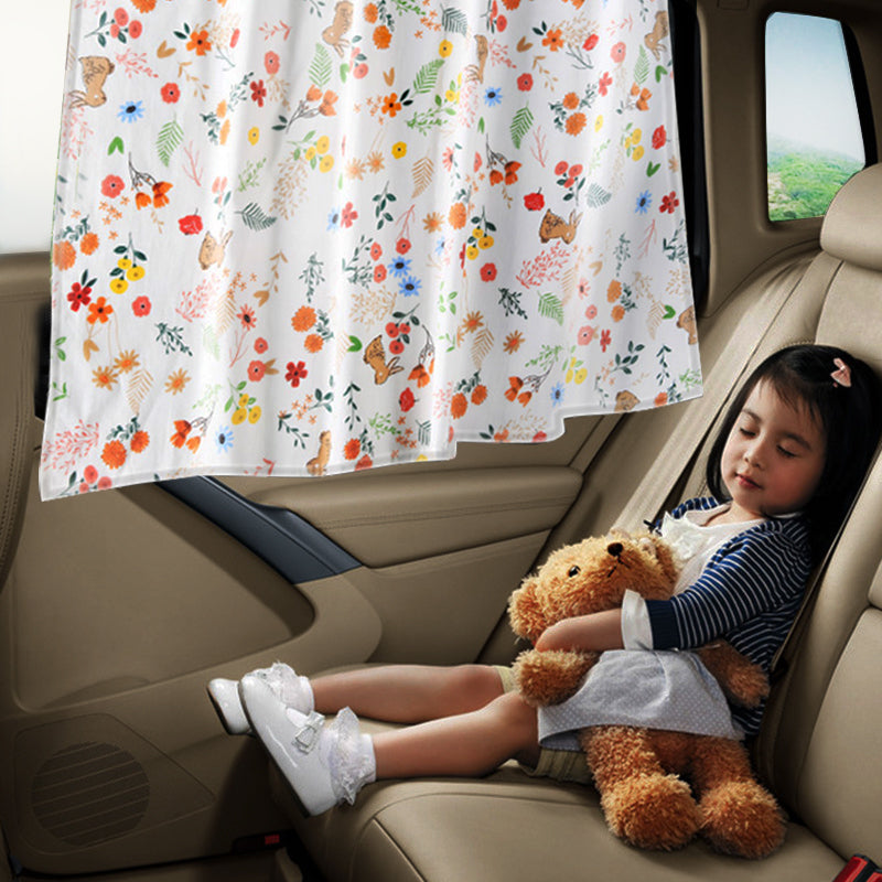 Universal car sunshade, sun protection and heat insulation, Korean style, fresh and popular among online influencers, baby and children's car interior products.