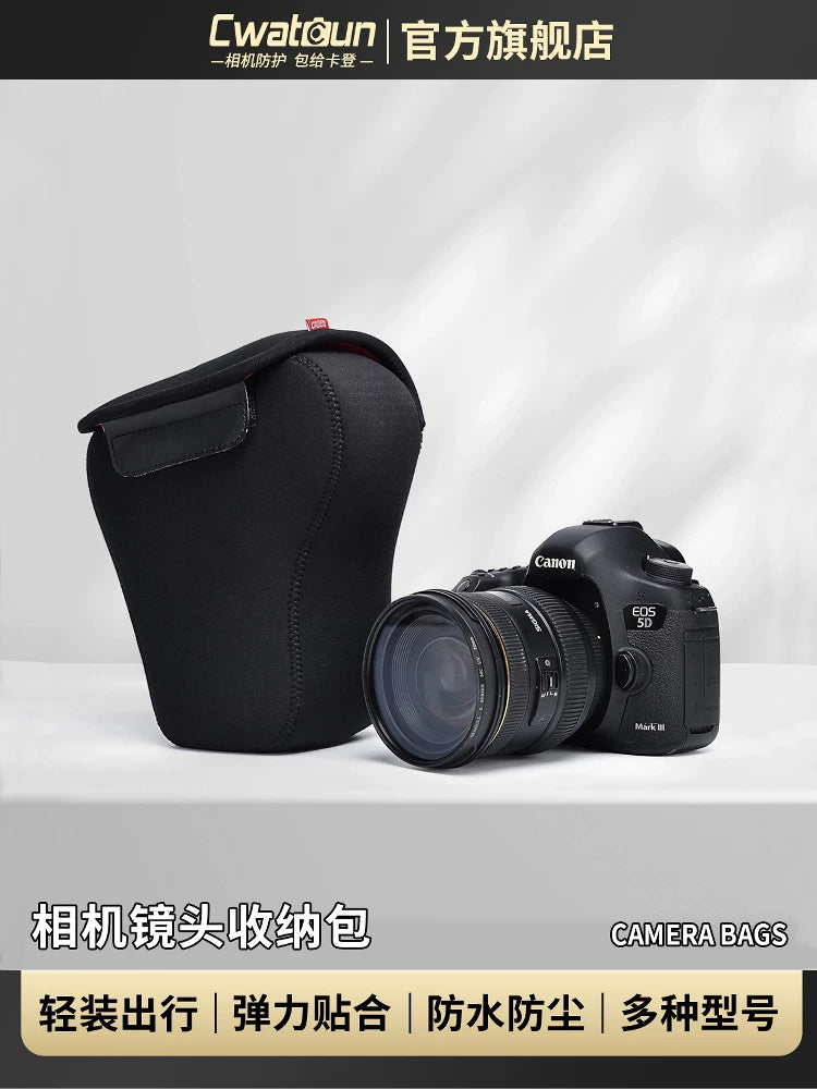 Cwatcun Hong Kong marka kamera layneri çantası Canon, Nikon və Sony güzgüsüz fotoqrafiya üçün qalınlaşdırılmış zərbəyə davamlı və suya davamlı böyük qoruyucu qutu üçün uyğundur