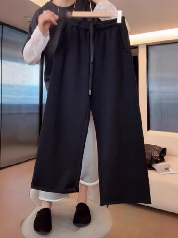 Armud formalı və bir az dolğun bədən quruluşlu bədən quruluşlu insanlar üçün 2026-cı il yay yeni stilində qısa şalvar və bükülmüş düz ayaqlı idman şalvarı - Arıqladıcı enli ayaqlı şalvar