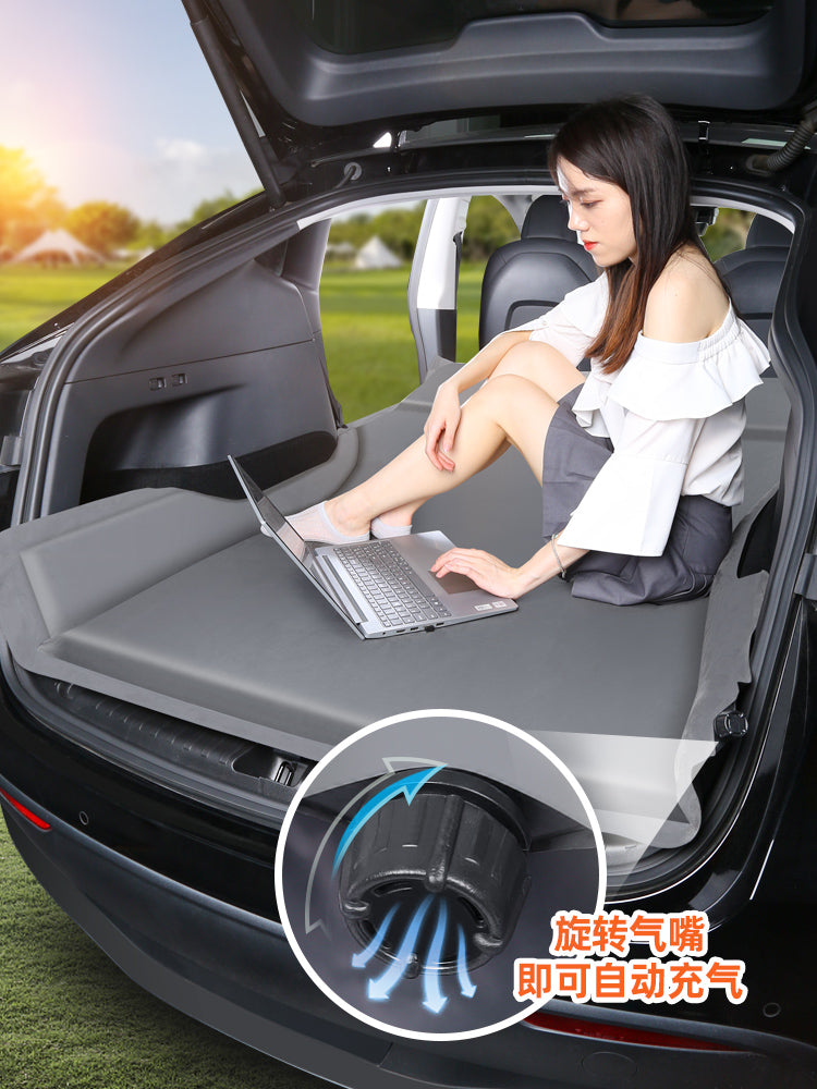 The inflatable mattress for Tesla Model Y3 is suitable for car camping, back seat sleeping, trunk floor and accessories.